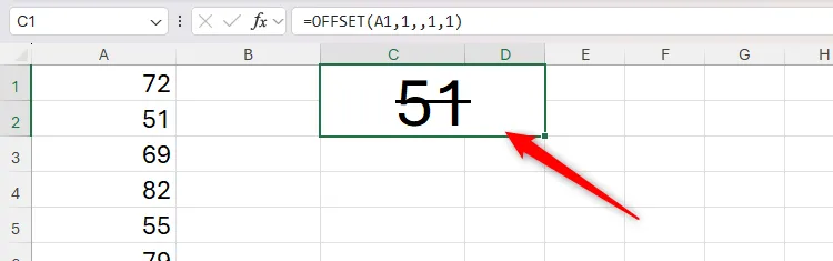Ô chứa giá trị cũ trong Excel được gạch ngang khi chế độ tính toán thủ công