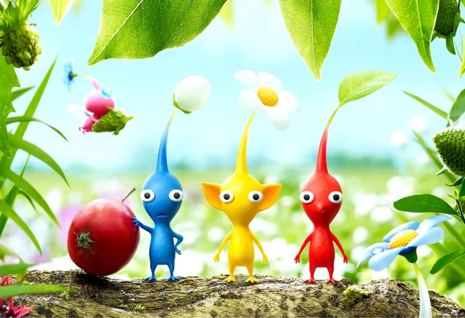 Pikmin đứng trên cành cây, liên quan đến game Pikmin Bloom và ý tưởng game Pikmin khác cho Switch 2
