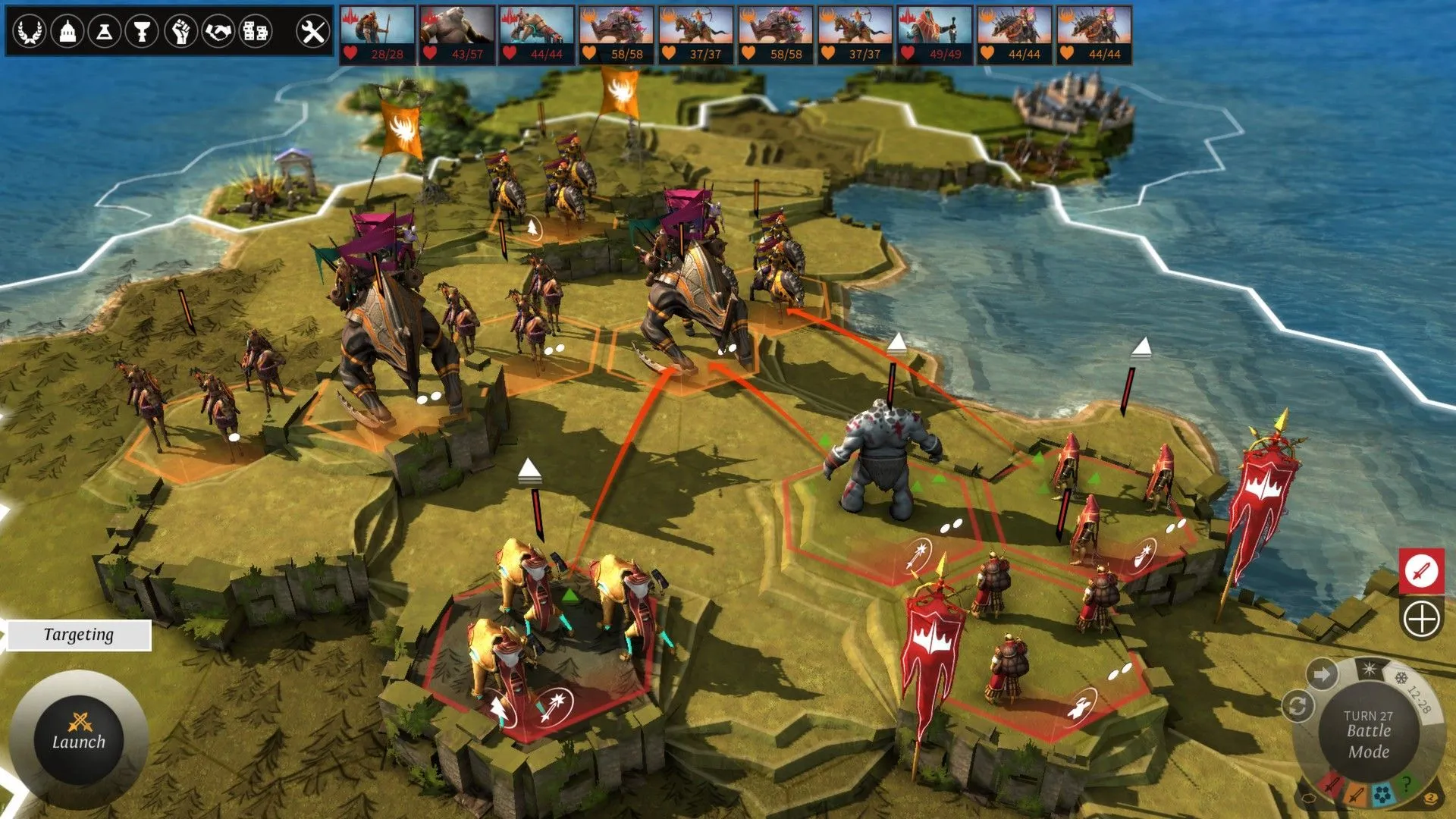 Quân đội tấn công nhau trong Endless Legend.