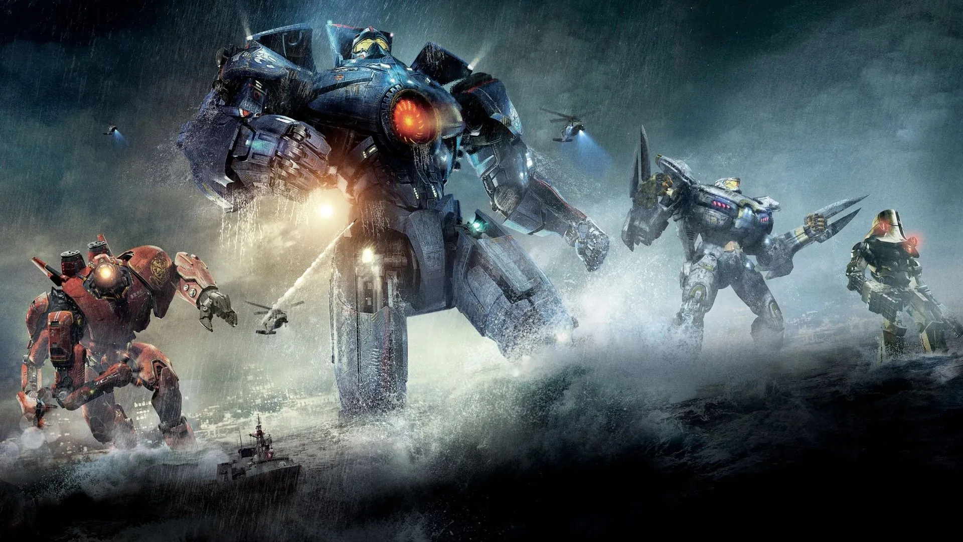 Robot Jaeger và quái vật Kaiju đối đầu trong phim Pacific Rim