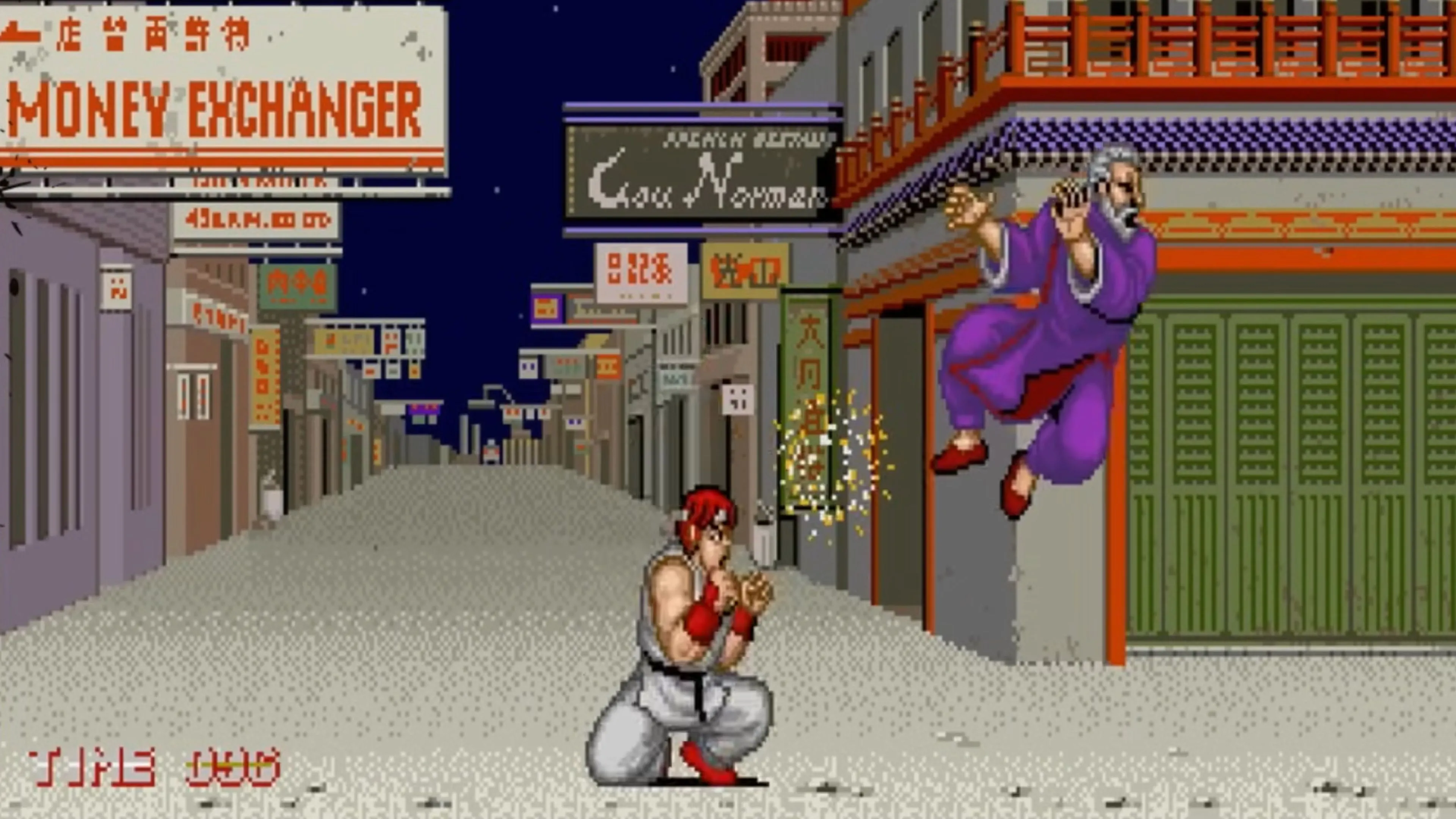 Ryu đối đầu với Gen trong Street Fighter 1987, khai sinh thể loại game đối kháng