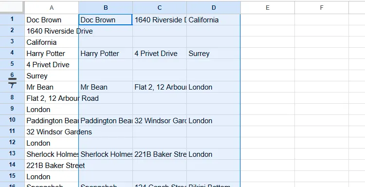 Sao chép và dán &quot;Chỉ giá trị&quot; các ô đã chuyển vị trong Google Sheets để tách dữ liệu khỏi công thức