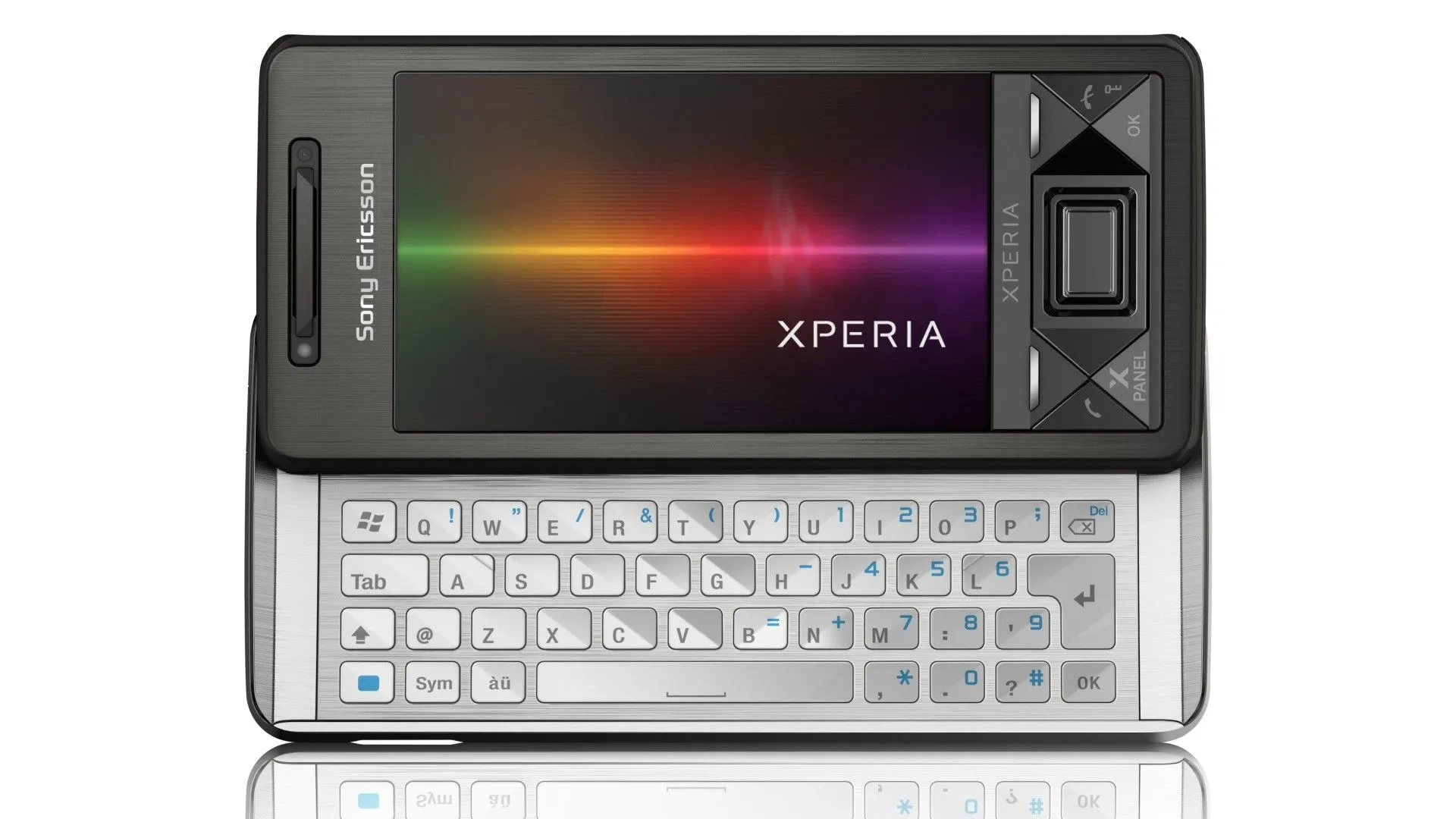 Smartphone Sony Ericsson Xperia X1 nổi bật với màn hình độ phân giải cao và giao diện X panels.