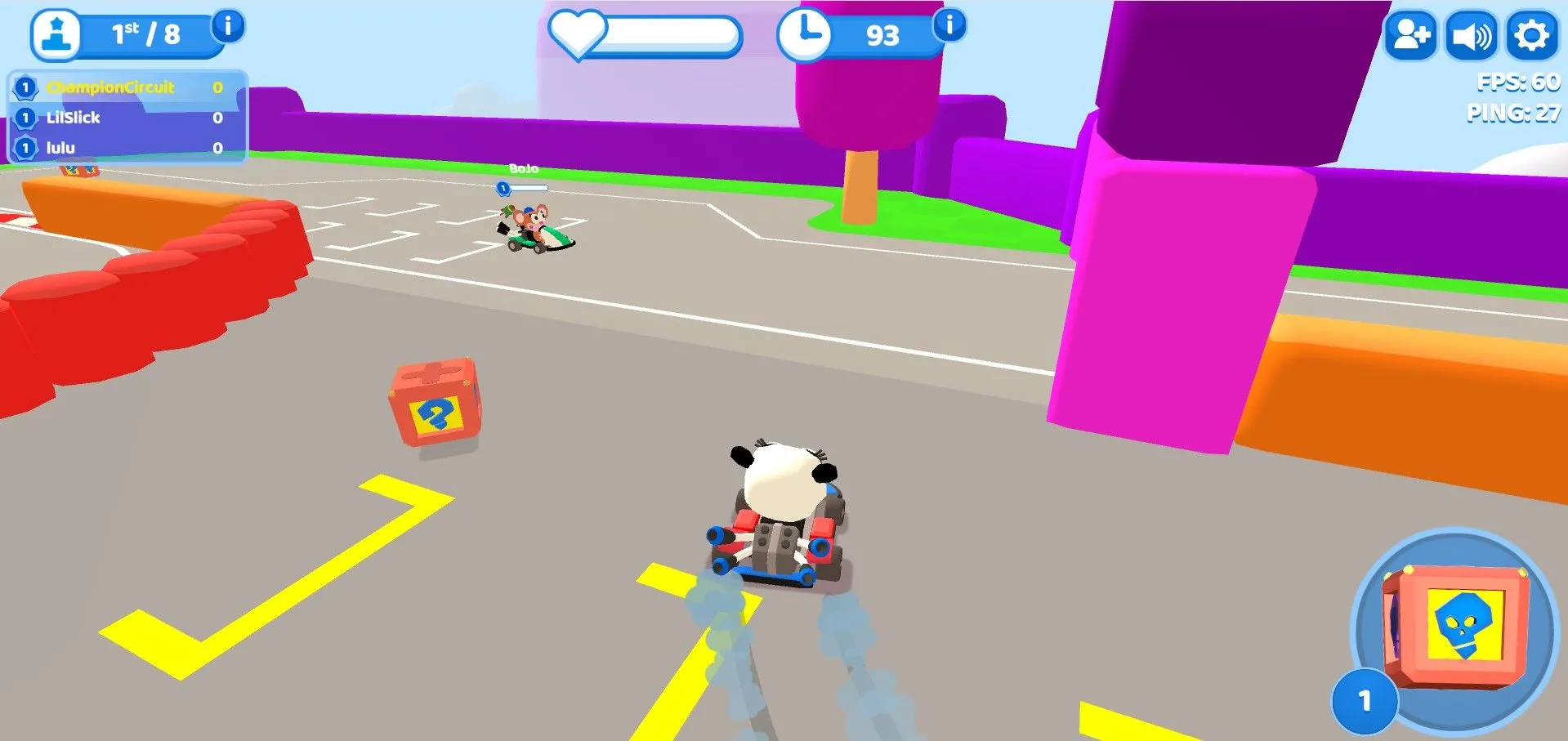 Smash Karts game đua xe bắn súng nhiều người chơi
