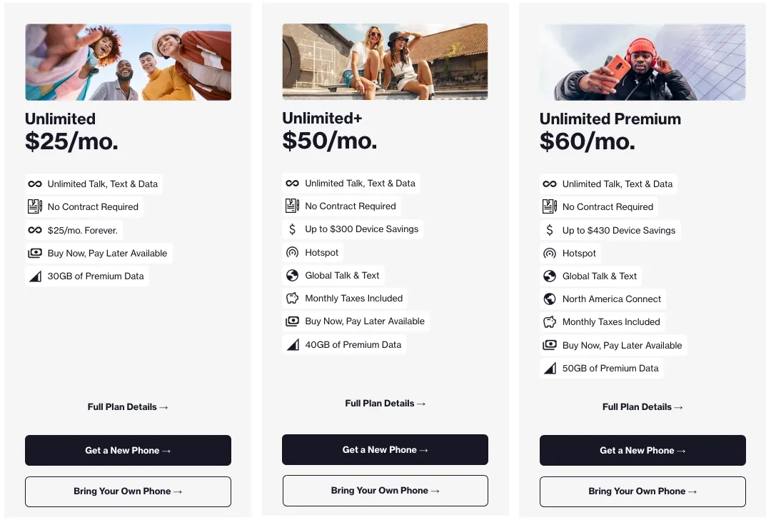 So sánh các gói cước điện thoại giá rẻ từ Boost Mobile, một nhà mạng ảo MVNO, minh họa khả năng tiết kiệm chi phí.