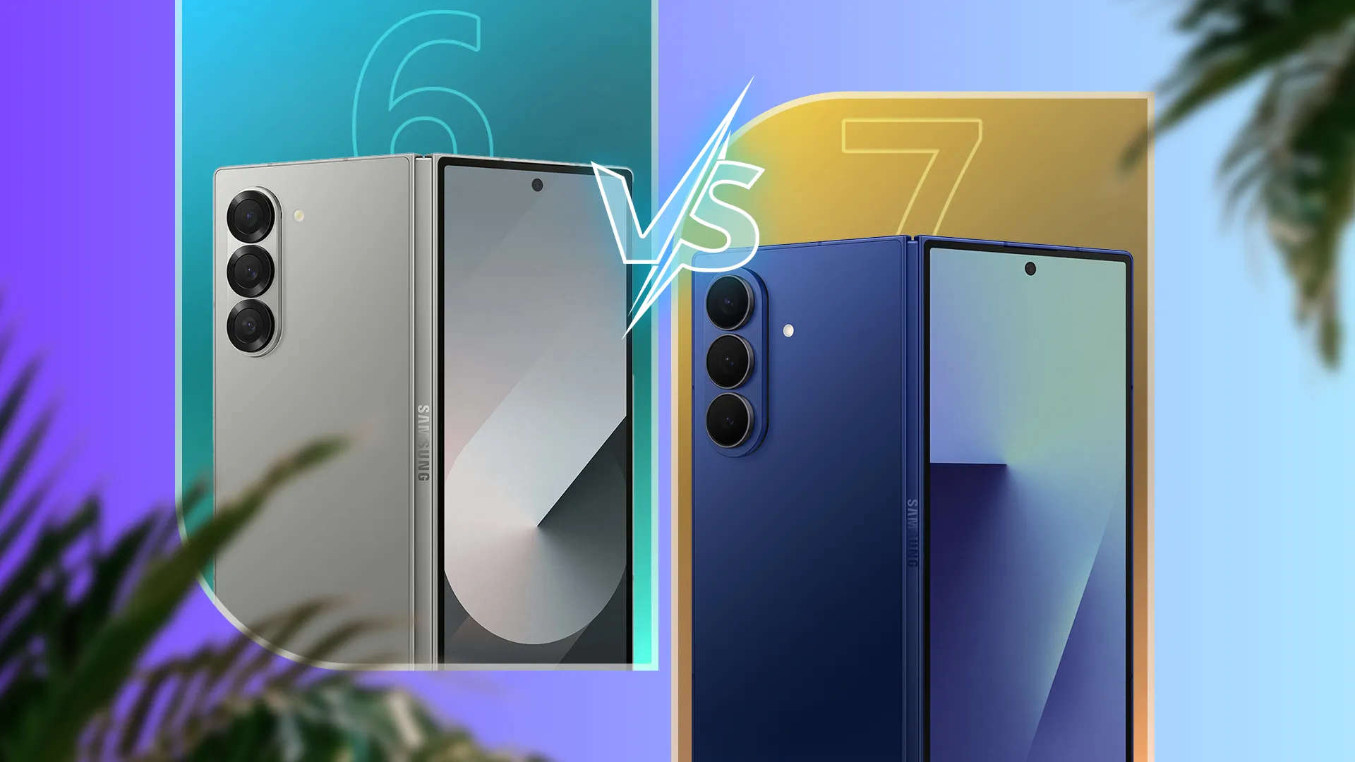 So sánh thiết kế Samsung Galaxy Z Fold 6 và Z Fold 7, minh họa sự phát triển của dòng điện thoại gập Samsung