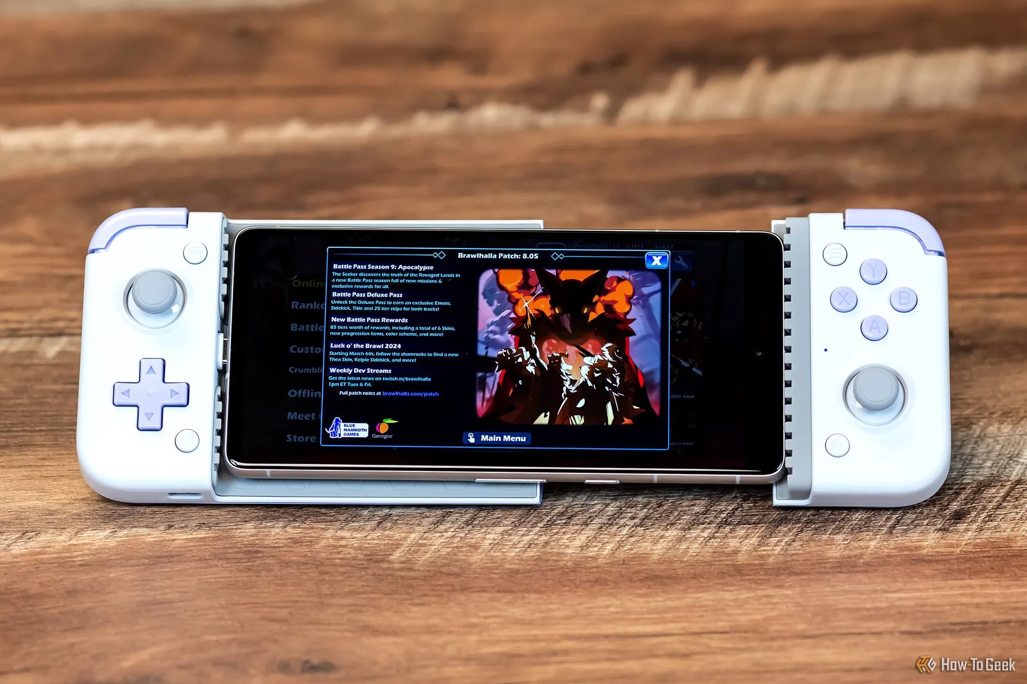 Tay cầm chơi game GameSir X2s Type-C kết nối với điện thoại, minh họa cách người dùng có thể nâng cao trải nghiệm chơi game di động.