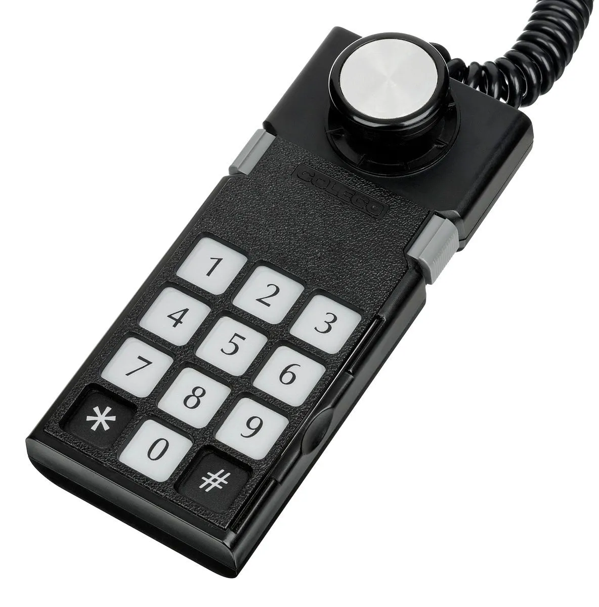 Tay cầm ColecoVision với cần điều khiển và bàn phím số.