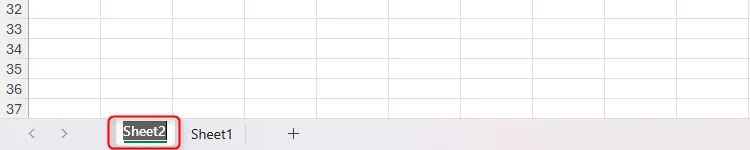 Tên của một trang tính Excel được kích hoạt trong khu vực tab, sẵn sàng để đổi tên.