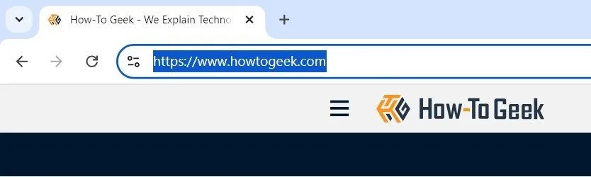 Thanh địa chỉ URL của website ThoibaoCongnghe.net được chọn trong trình duyệt Google Chrome.