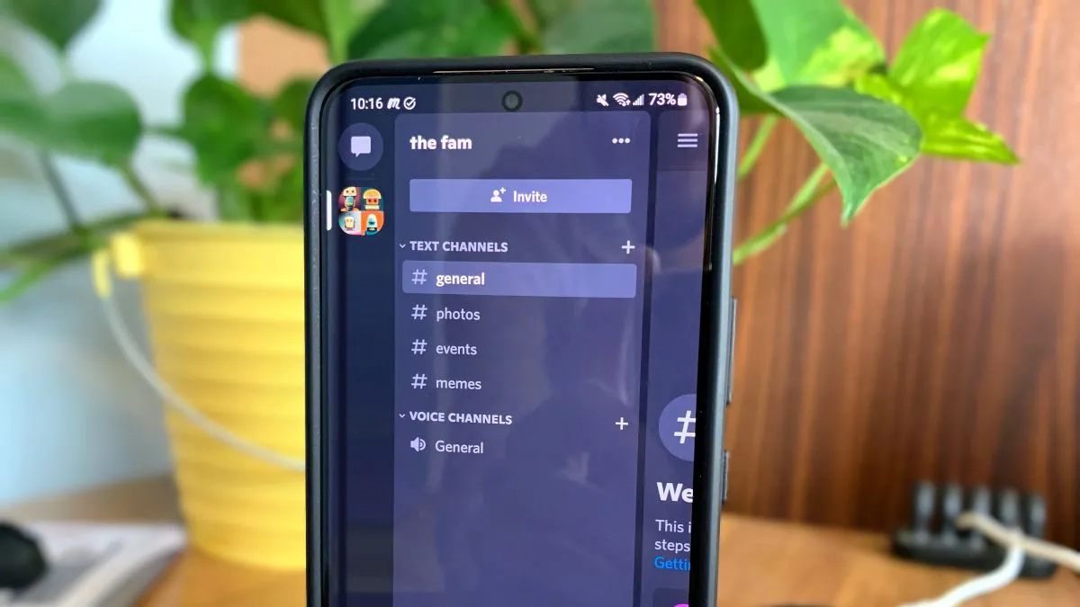 Thảo luận nhóm trên Discord, một công cụ hữu ích để gia đình kết nối từ xa.