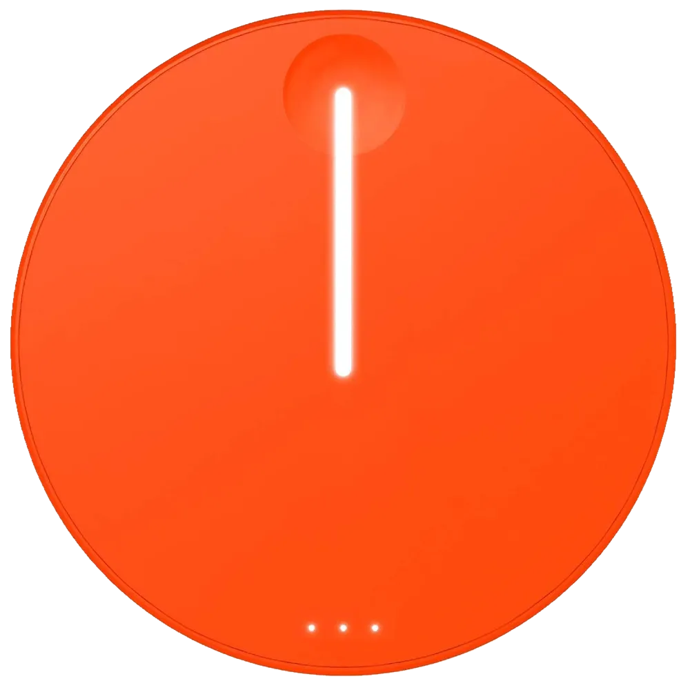 Thiết bị phát Wi-Fi di động Solis Lite màu cam với thiết kế hình tròn, hiển thị trên nền trắng, tượng trưng cho giải pháp internet không dây toàn cầu với kết nối 4G và pin dung lượng lớn, lý tưởng cho du khách.