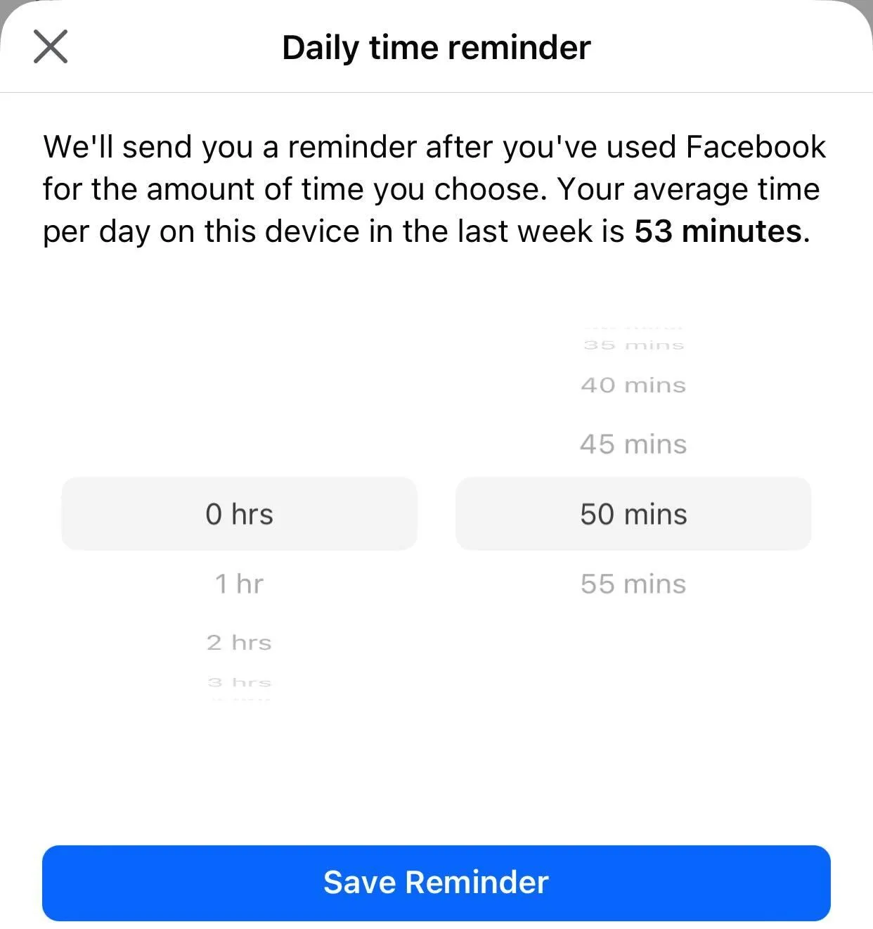 Thiết lập nhắc nhở thời gian sử dụng hàng ngày trên Facebook để kiểm soát mức độ tương tác