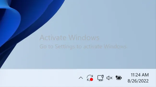 Thông báo yêu cầu kích hoạt Windows 11 hiển thị trên màn hình máy tính ảo (Parallels Desktop).