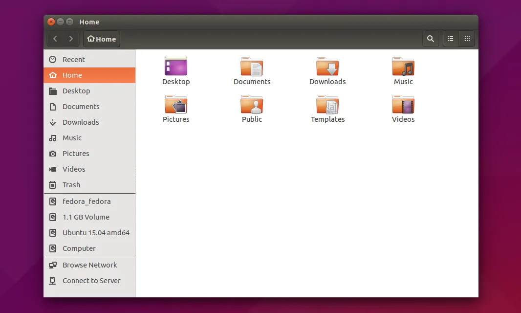 Thư mục Home trong Ubuntu 15.04 không có thư mục Snap