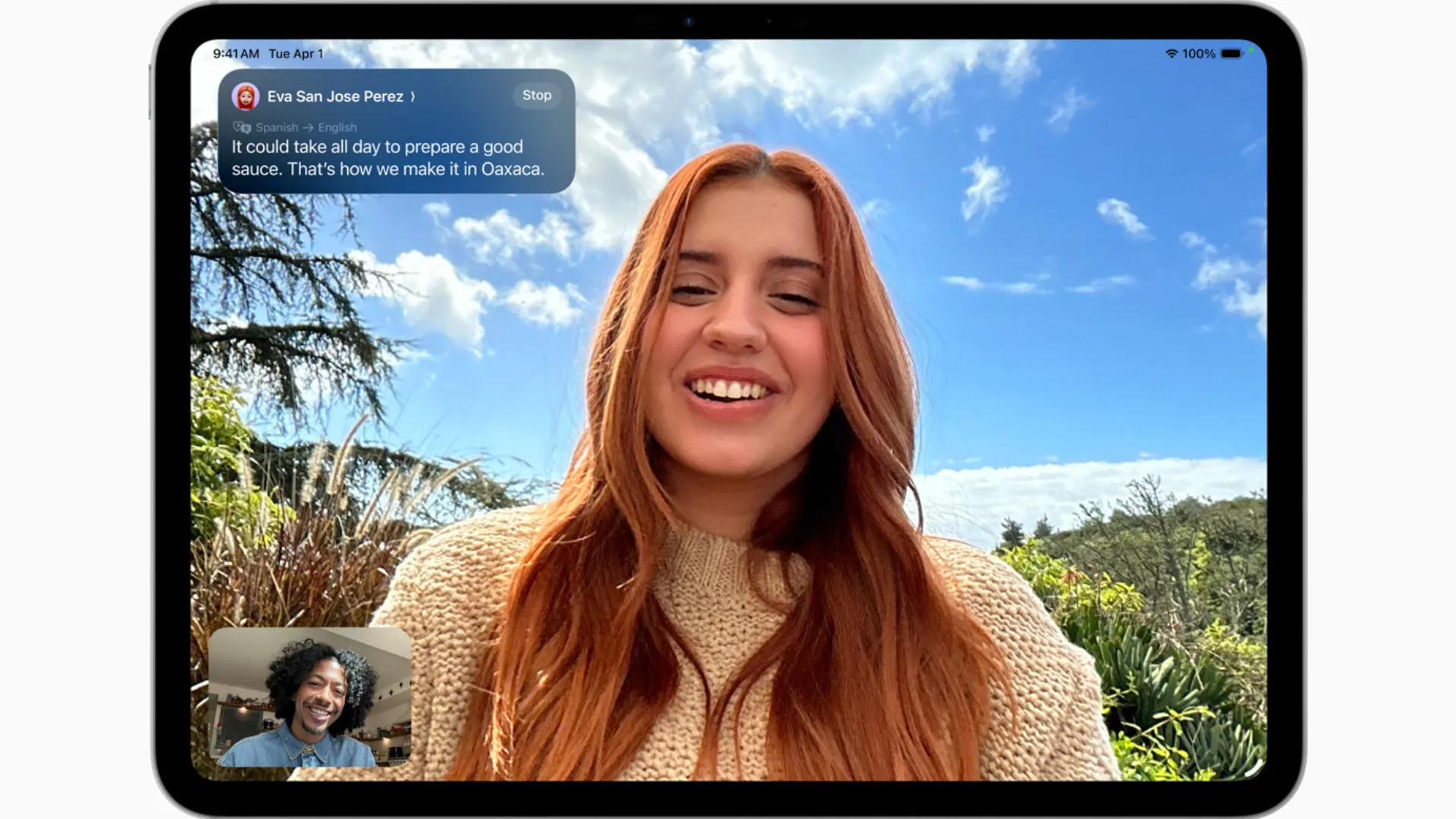 Tính năng Dịch trực tiếp (Live Translation) trên FaceTime của iPadOS 26.