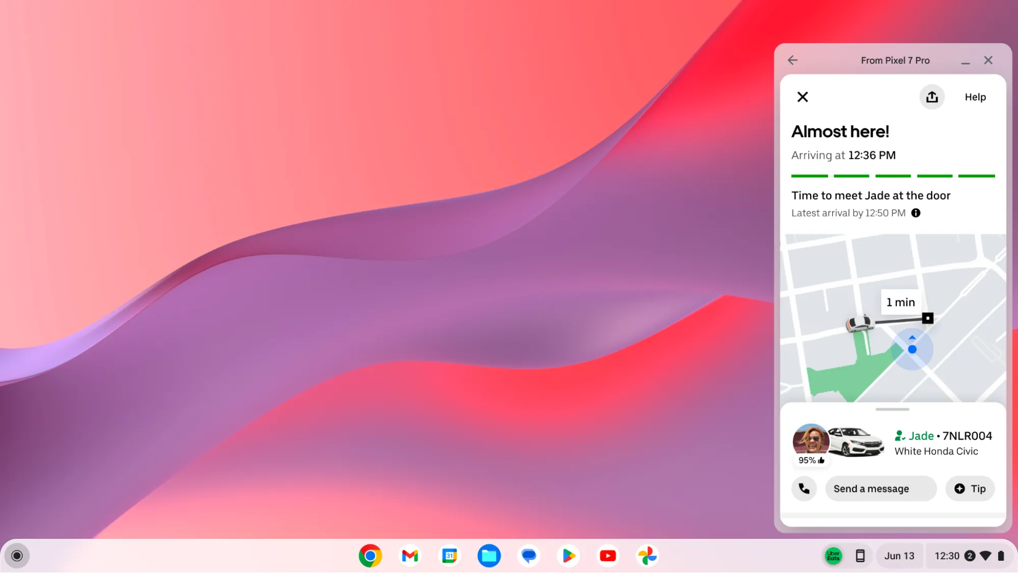 Tính năng truyền phát ứng dụng Android từ điện thoại sang Chromebook qua Phone Hub, mở rộng khả năng sử dụng.