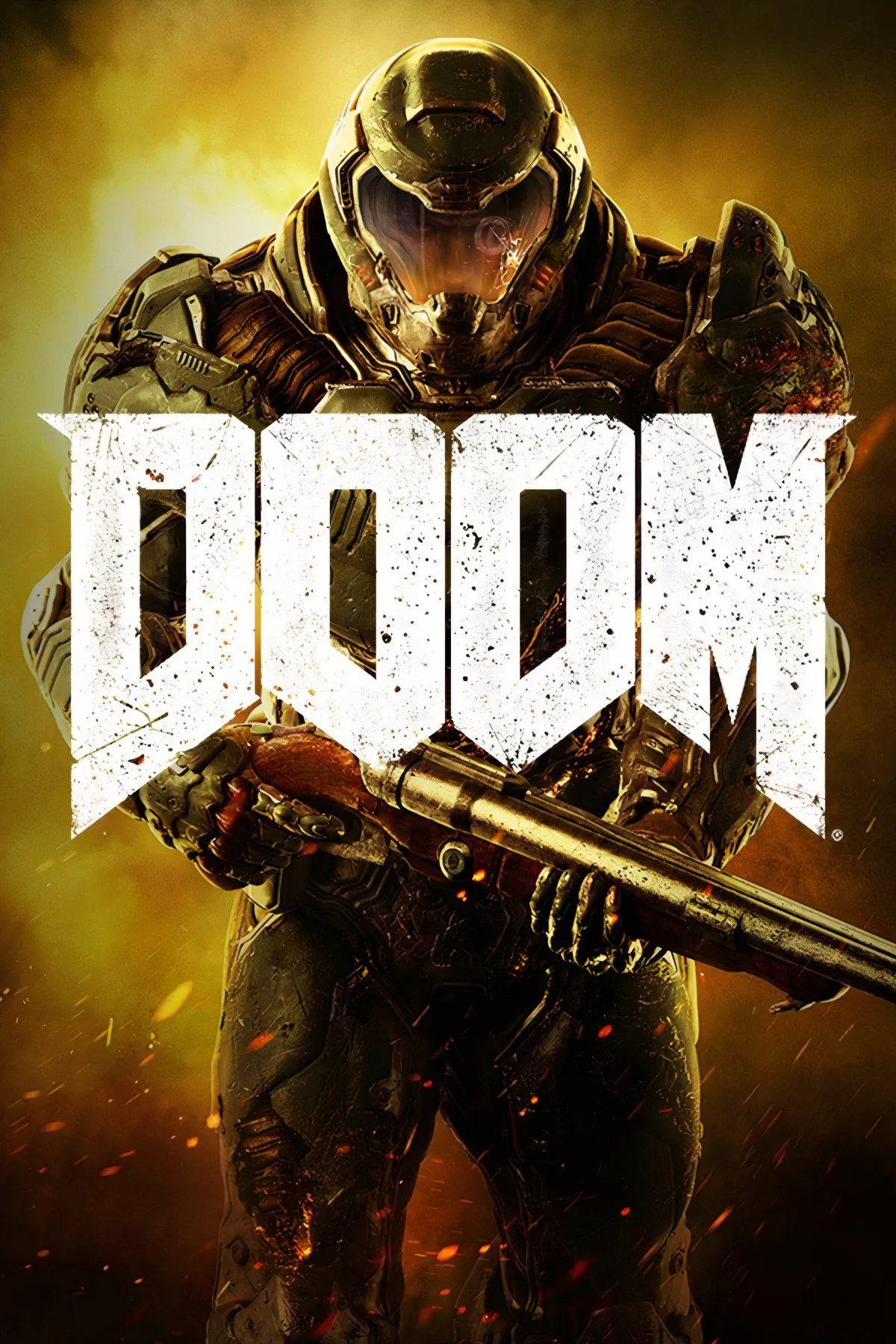 Tổng hợp hình ảnh từ DOOM (2016) thể hiện các pha hành động bắn súng cường độ cao với quỷ dữ và môi trường địa ngục