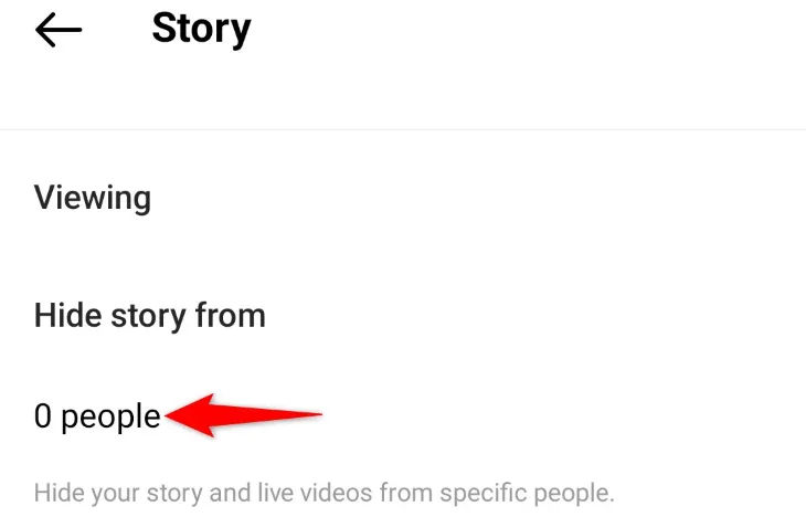 Tùy chọn ẩn tin (Story) khỏi người khác