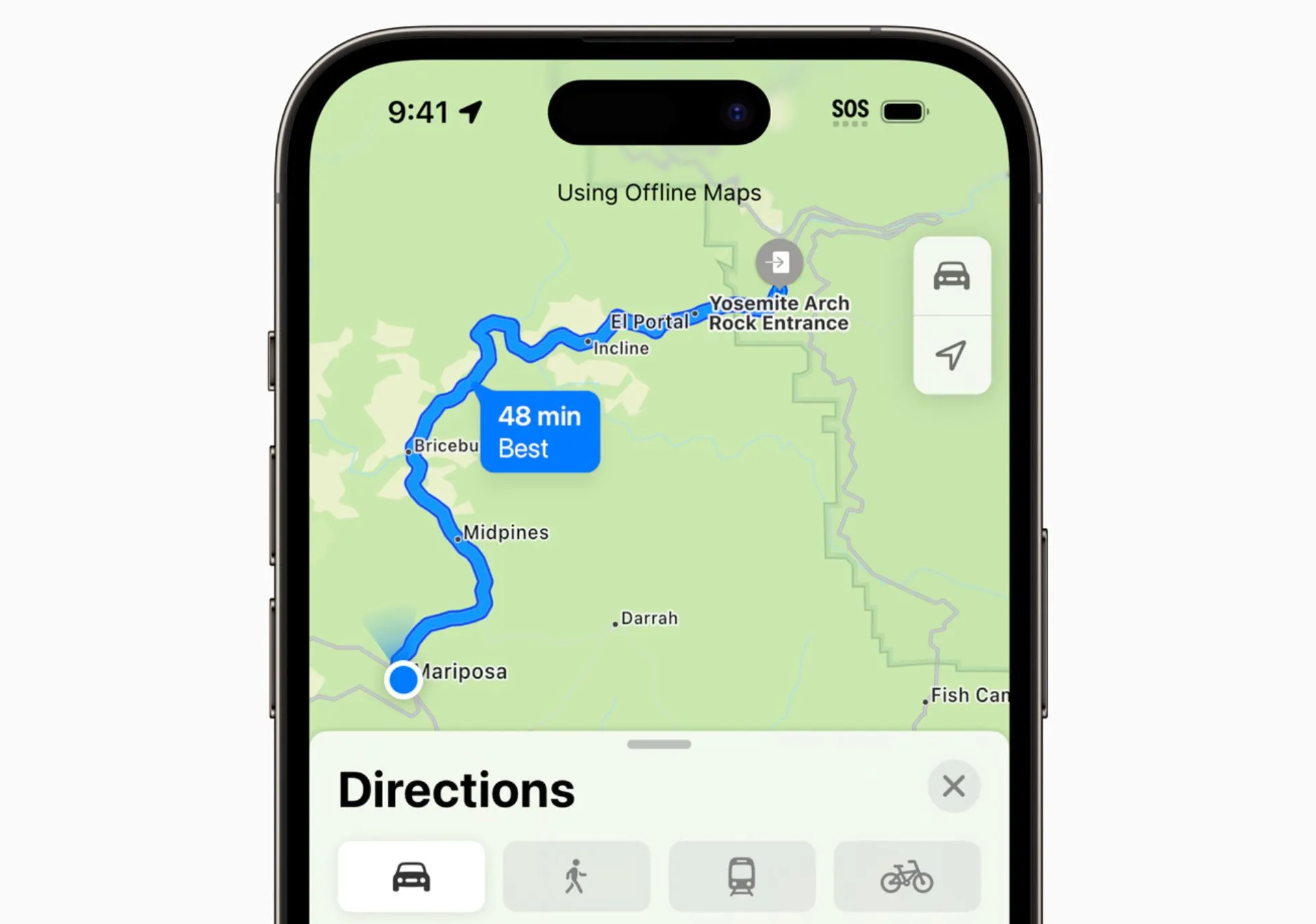 Ứng dụng Apple Maps trên iPhone với hướng dẫn ngoại tuyến