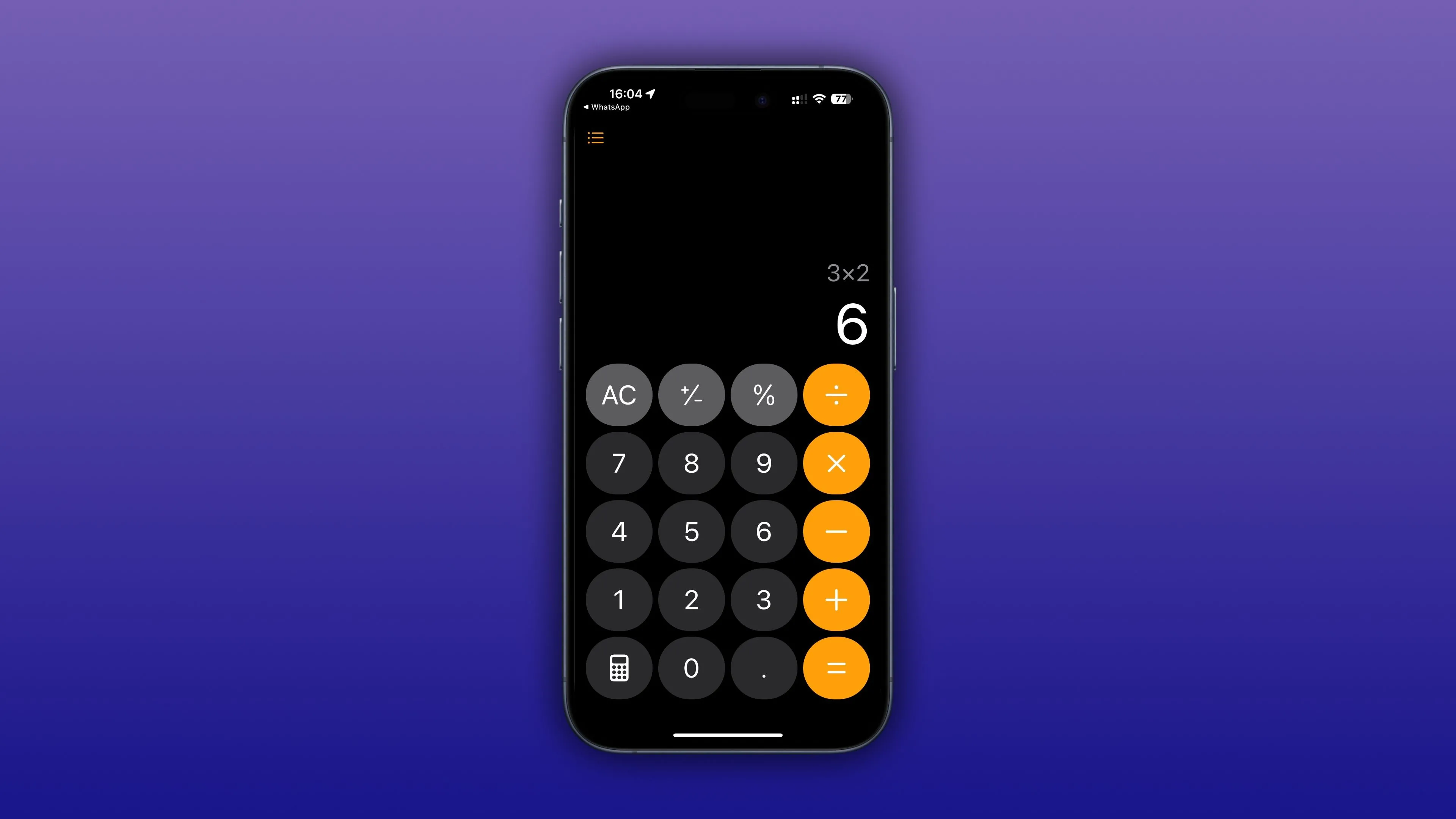 Ứng dụng Máy tính trên iOS 18.3 với khả năng lặp lại phép tính