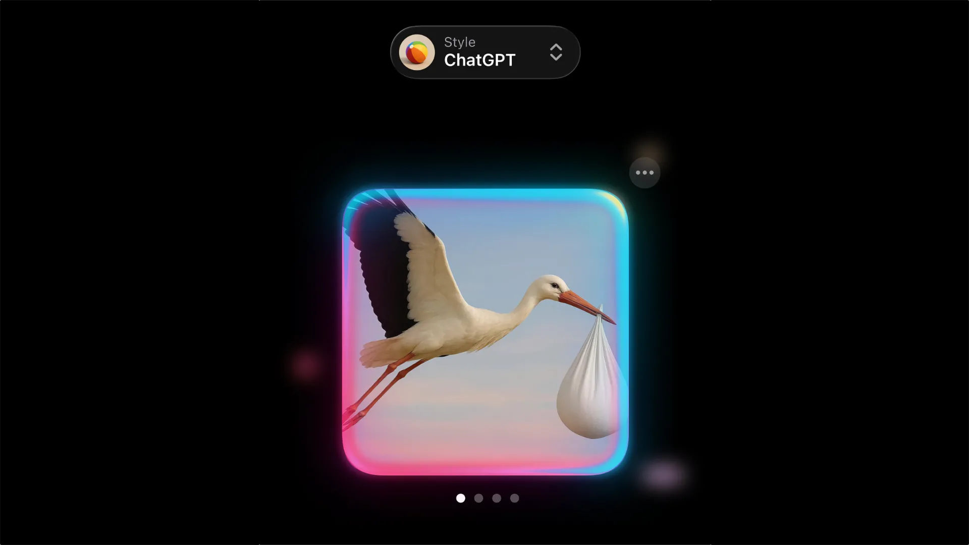 Các phong cách vẽ ChatGPT trong Image Playground trên macOS Tahoe.