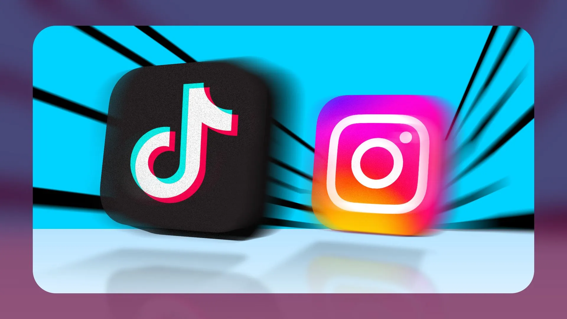 Logo TikTok và Instagram, biểu tượng của các nền tảng mạng xã hội tiềm ẩn rủi ro lừa đảo