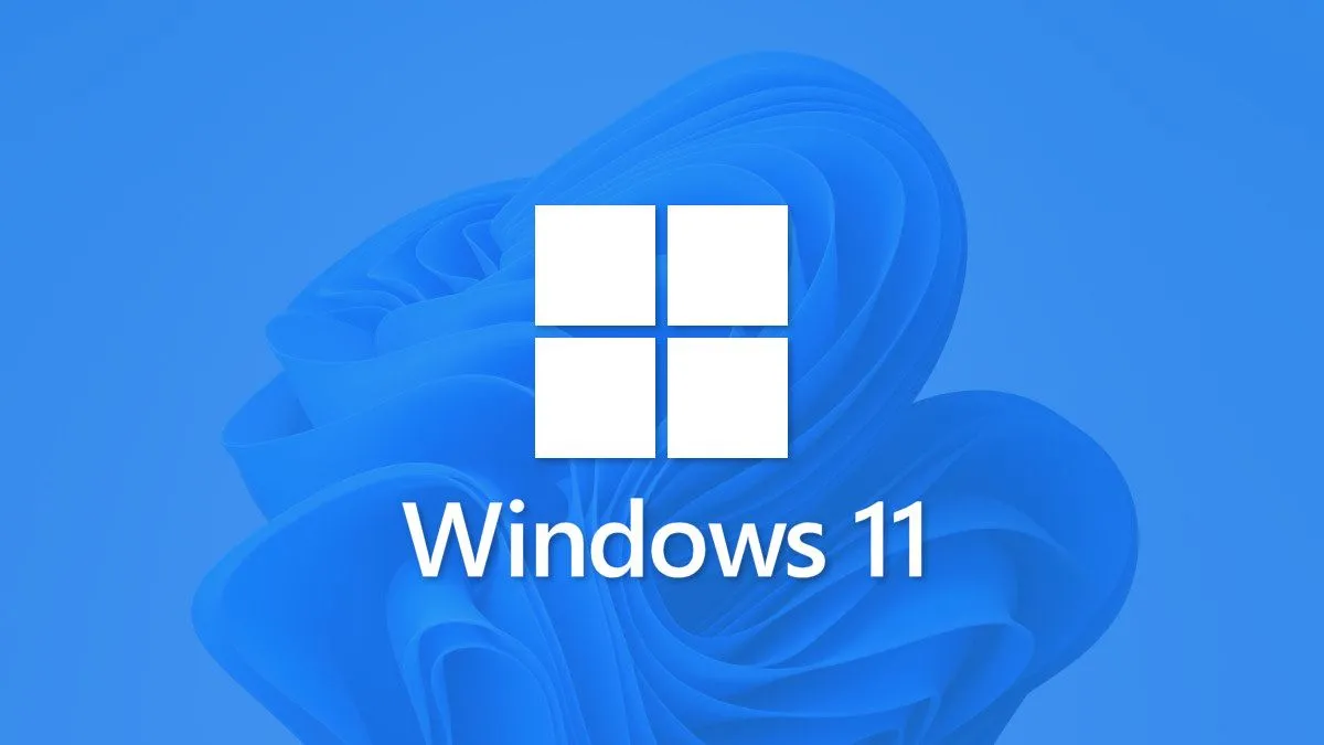 Logo Windows 11 trên hình nền minh họa thanh cuộn và trải nghiệm người dùng