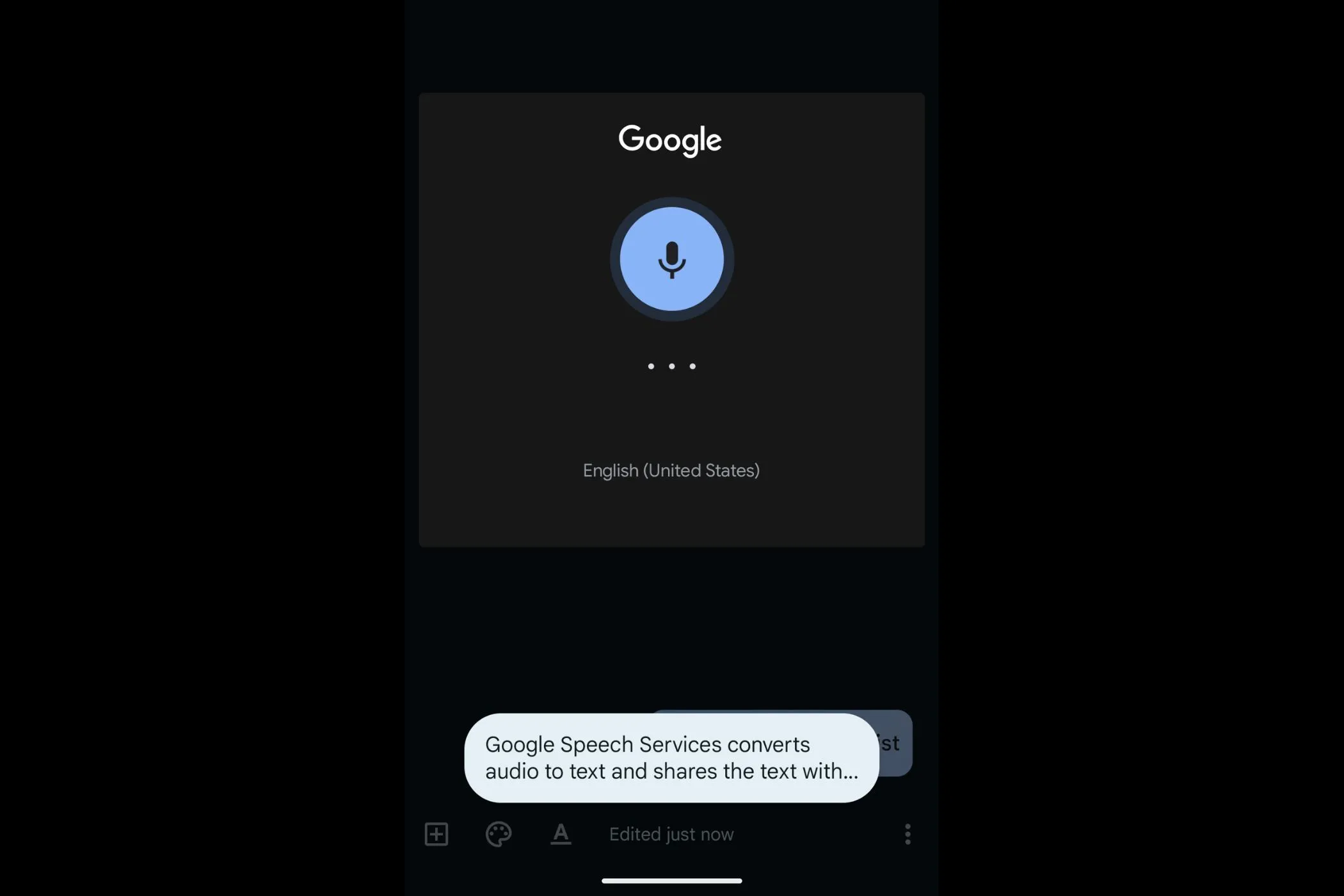 Tiến trình ghi âm giọng nói trong Google Keep
