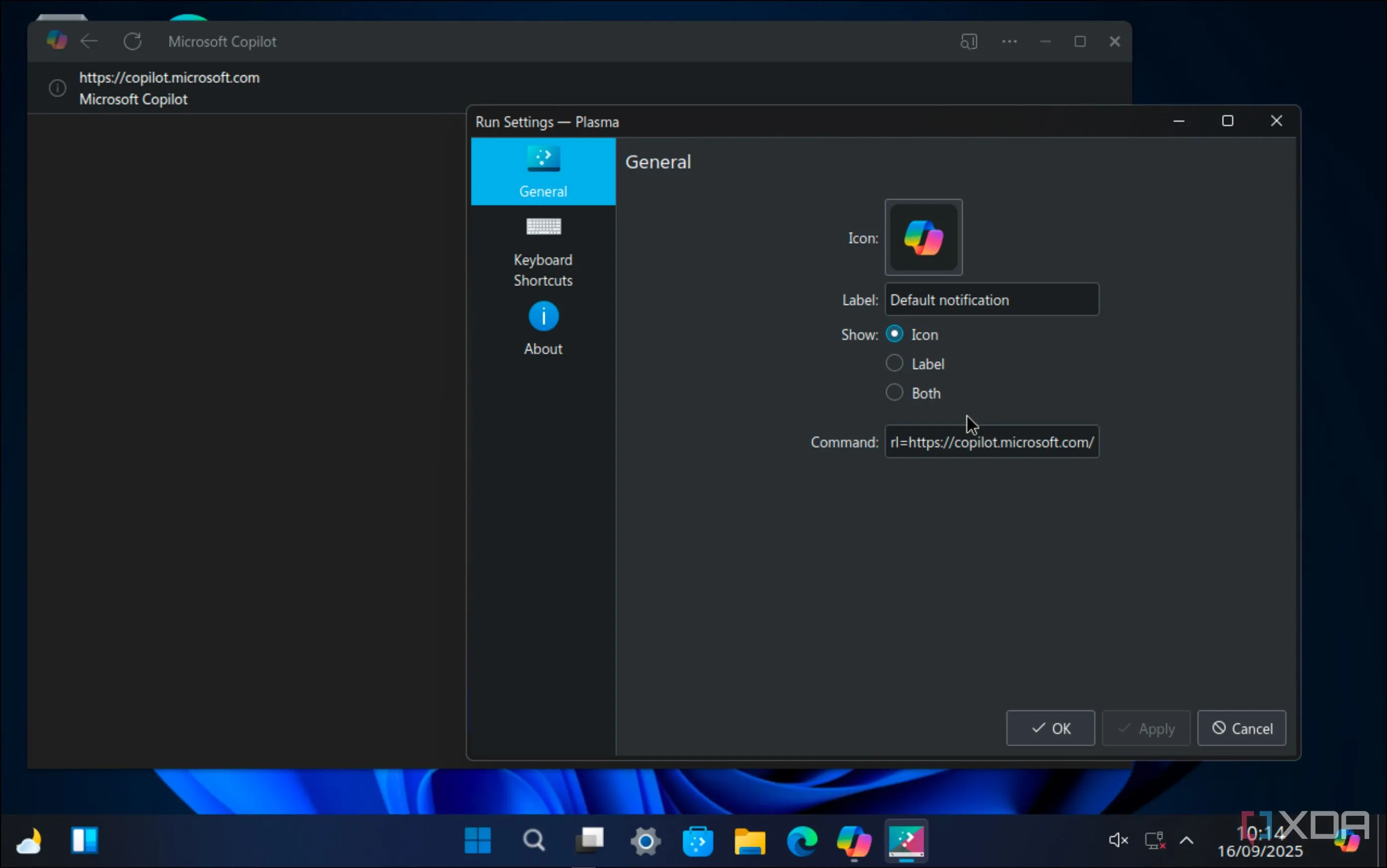 Tính năng Copilot trên hệ điều hành Winux mô phỏng trợ lý ảo của Microsoft