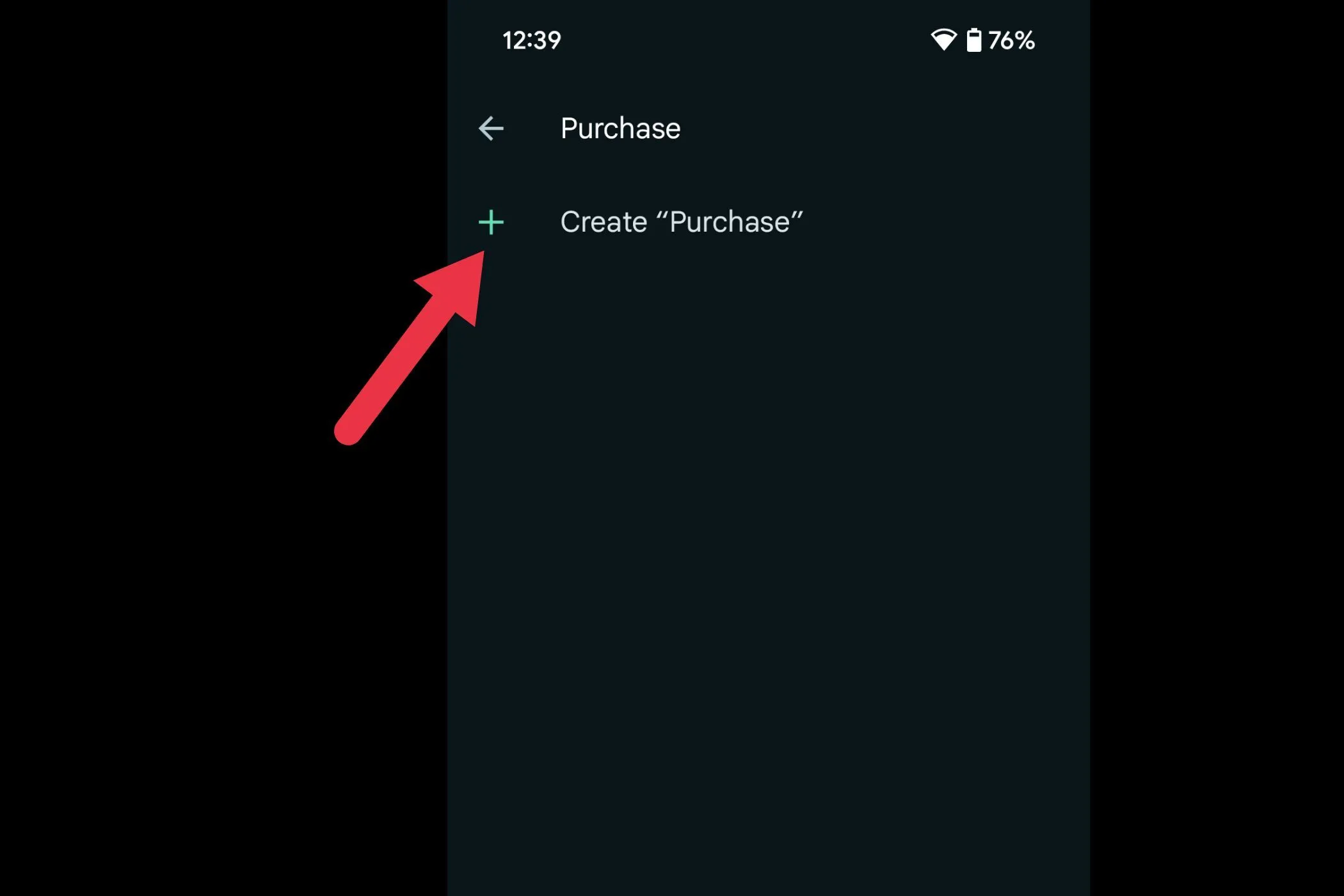 Tùy chọn tạo nhãn mới trong Google Keep