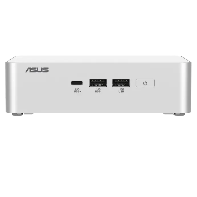 Hình ảnh cận cảnh Mini PC ASUS NUC 15 Pro+ với thiết kế nhỏ gọn.