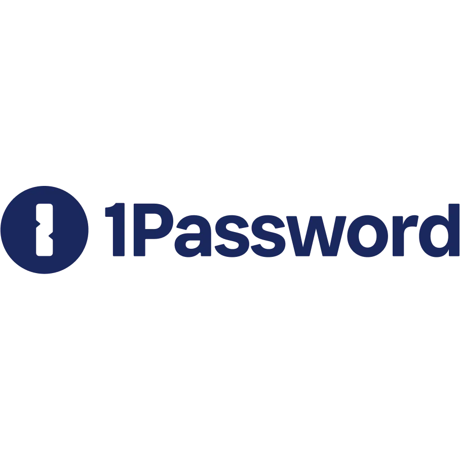 Logo 1Password màu xanh dương.